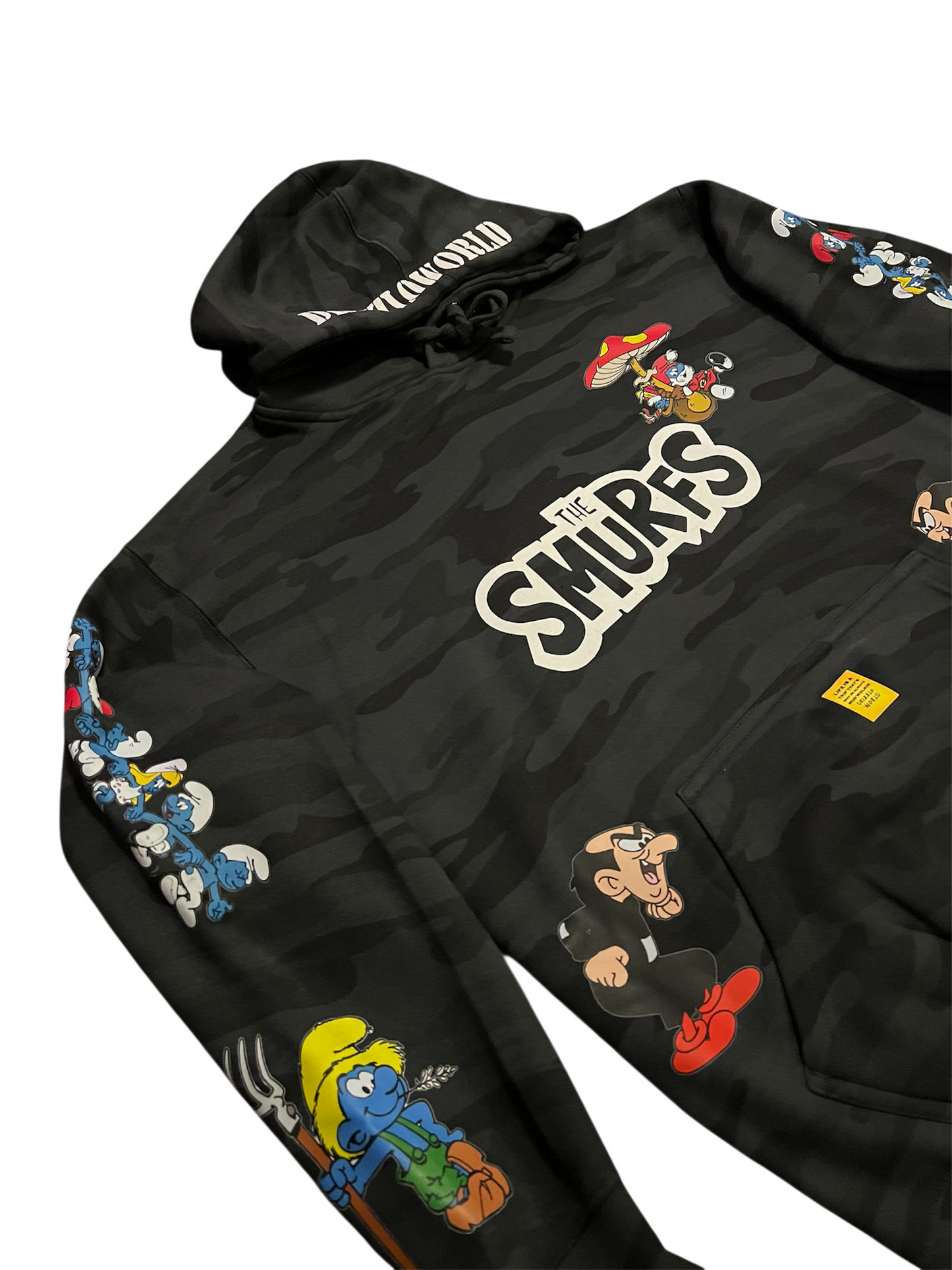 Smurfs by Drizzlo Pullover Hoodie-CAMO / BLK GRY