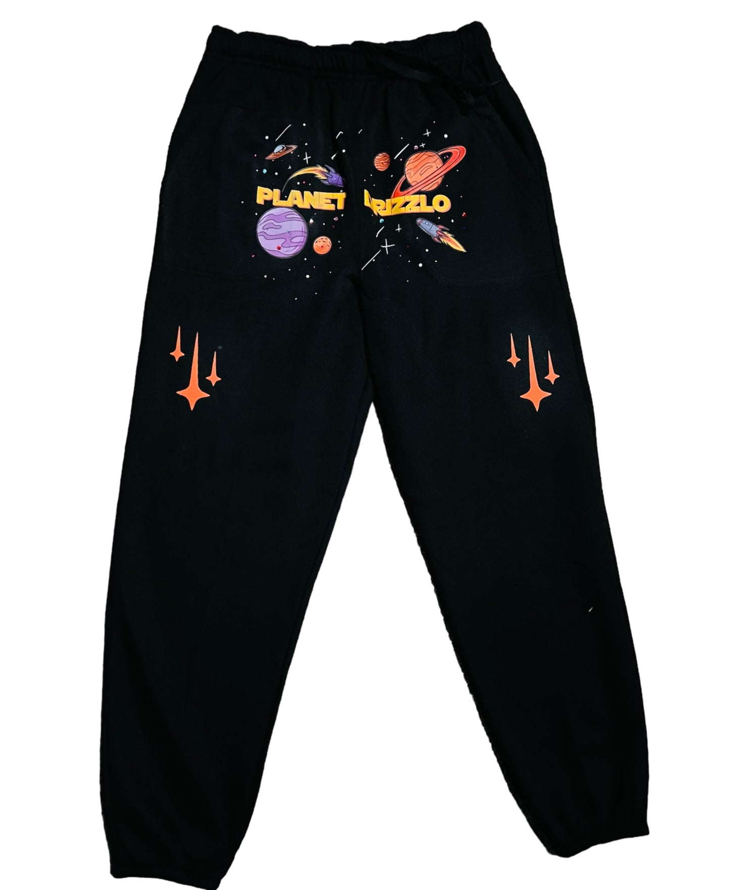 Planet Y2k UFO Fleece Sweatpants-BLK