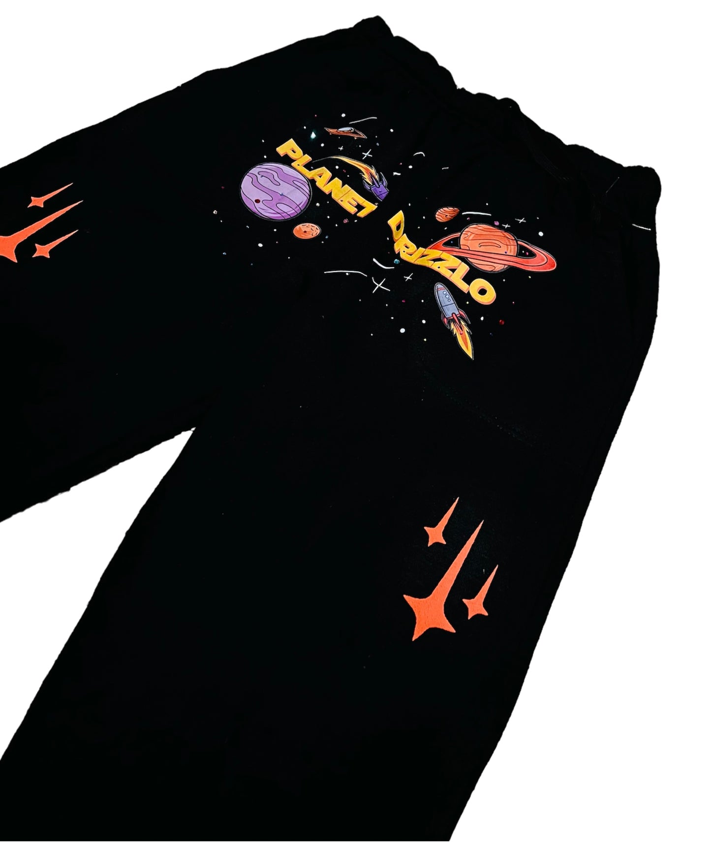 Planet Y2k UFO Fleece Sweatpants-BLK