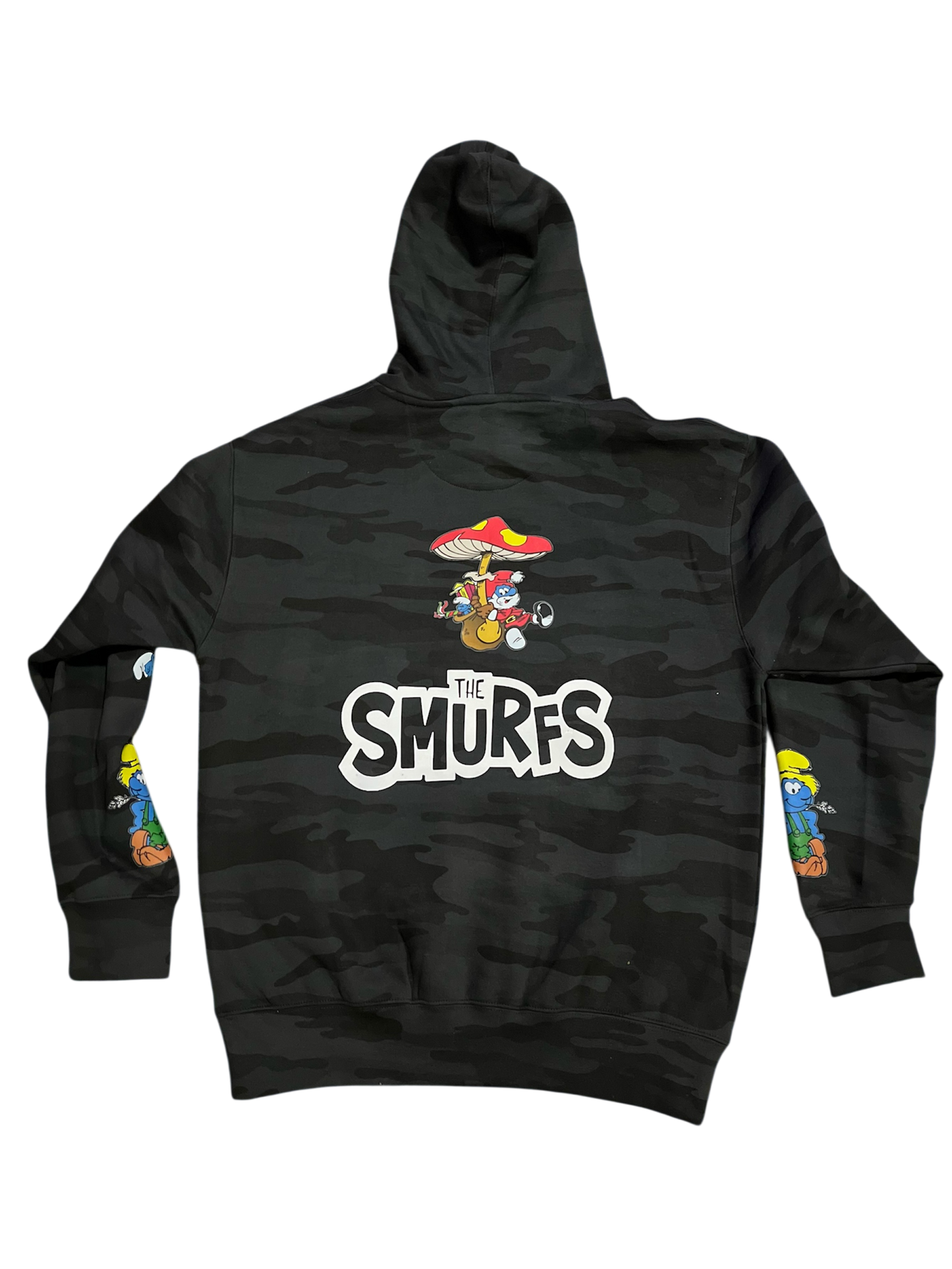Smurfs by Drizzlo Pullover Hoodie-CAMO / BLK GRY