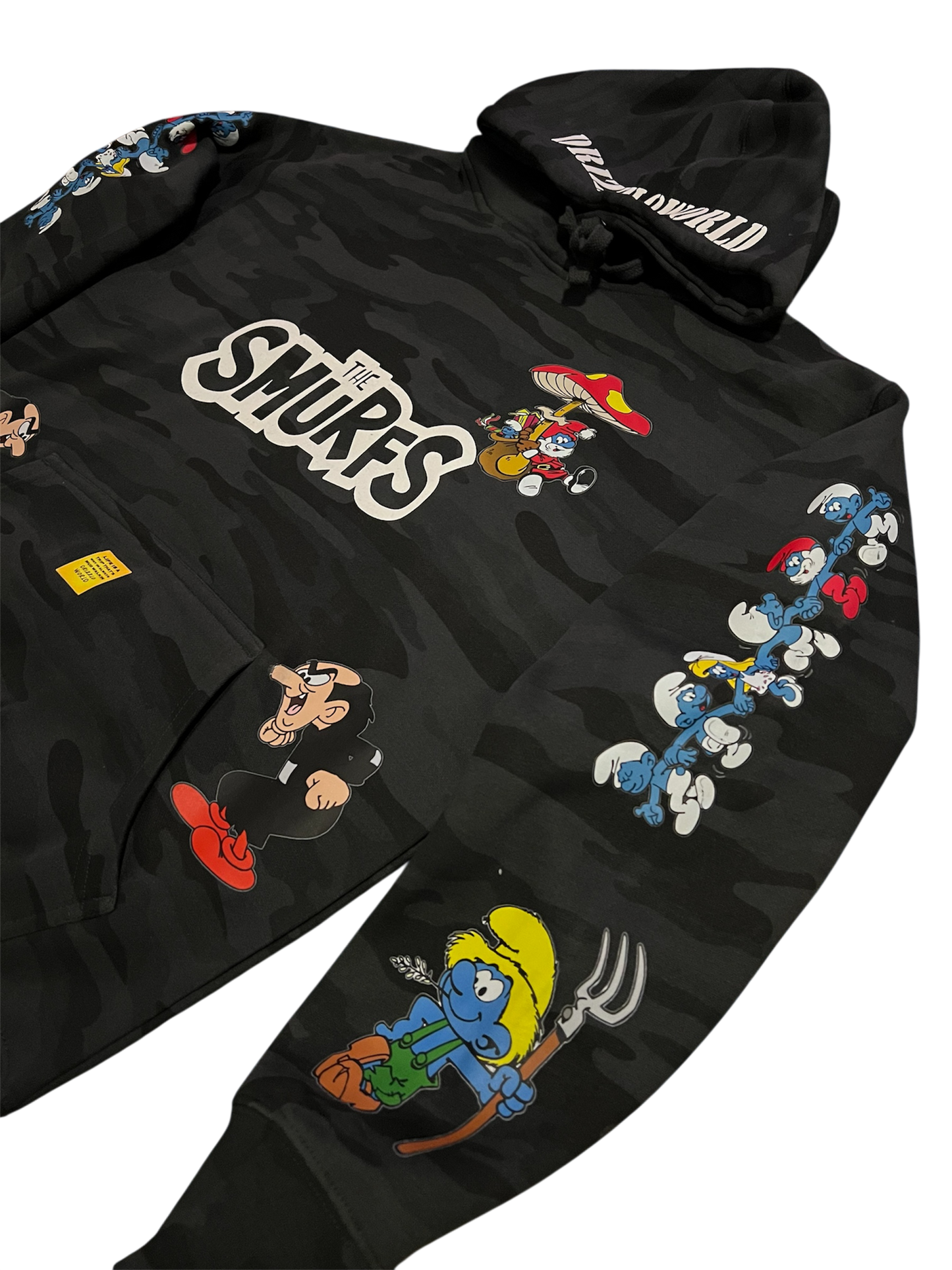 Smurfs by Drizzlo Pullover Hoodie-CAMO / BLK GRY
