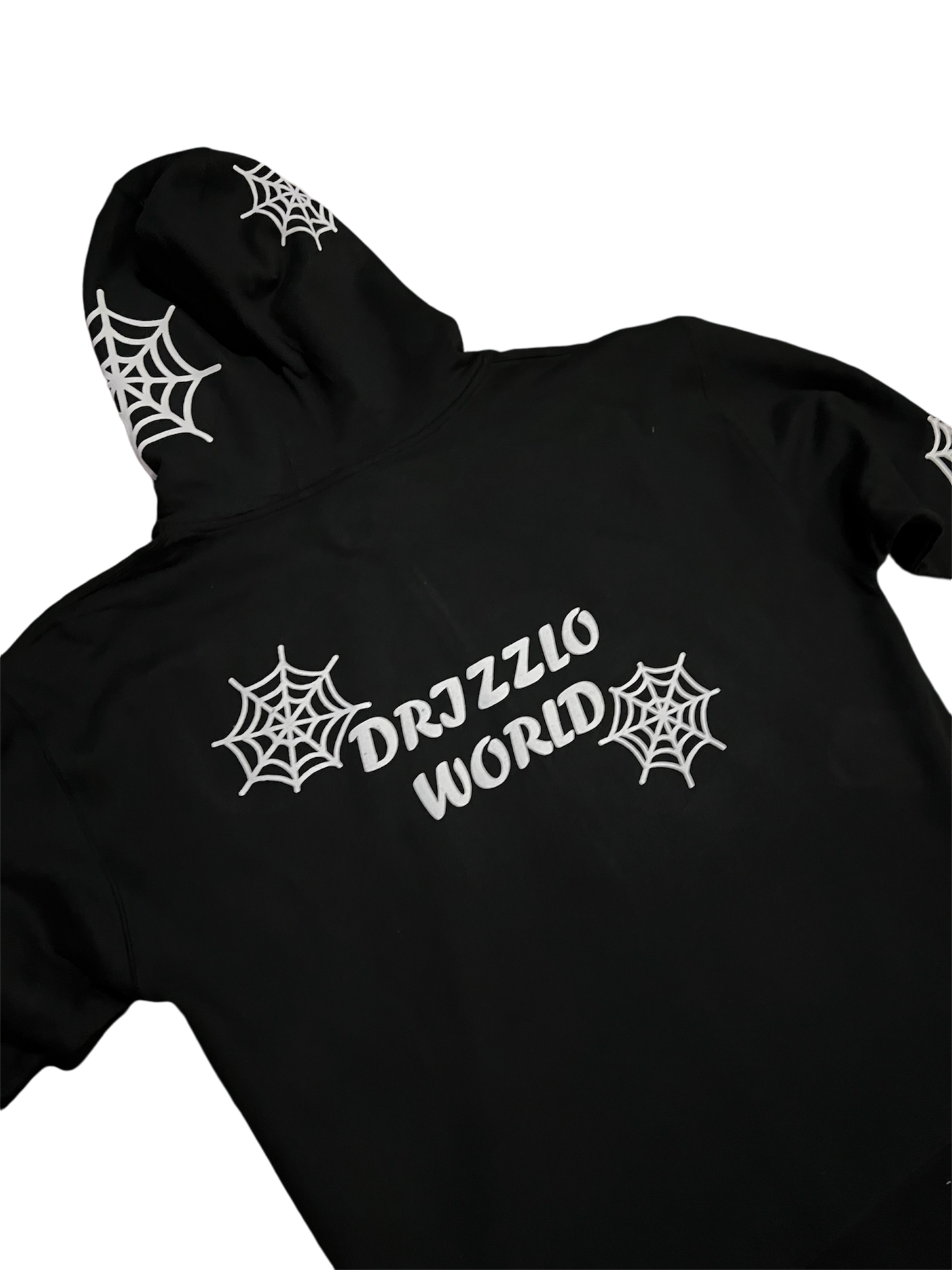 Y2K Black Widow Hoodie – Web Graphic Streetwear Hoodie by DrizzloWorld