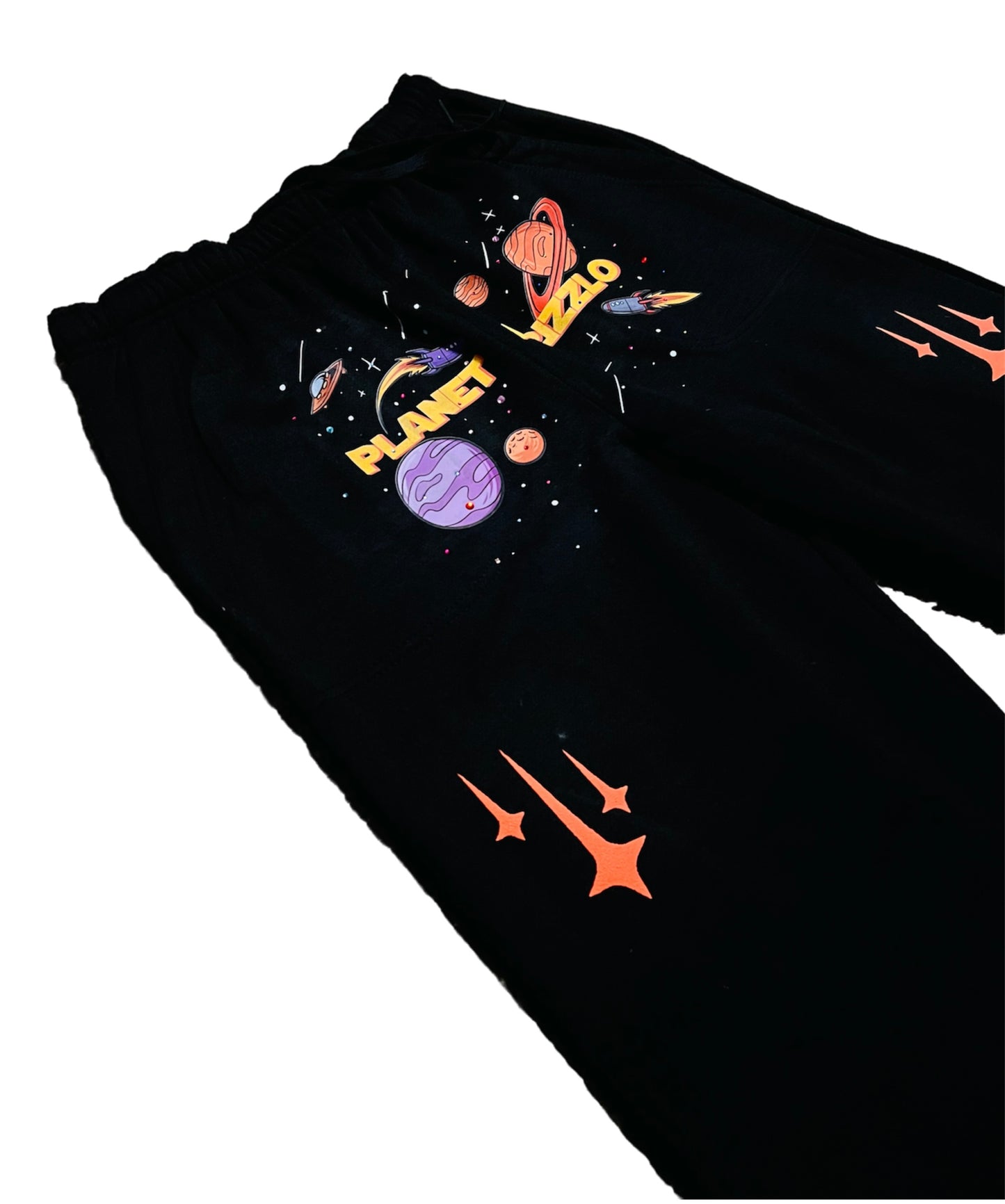 Planet Y2k UFO Fleece Sweatpants-BLK