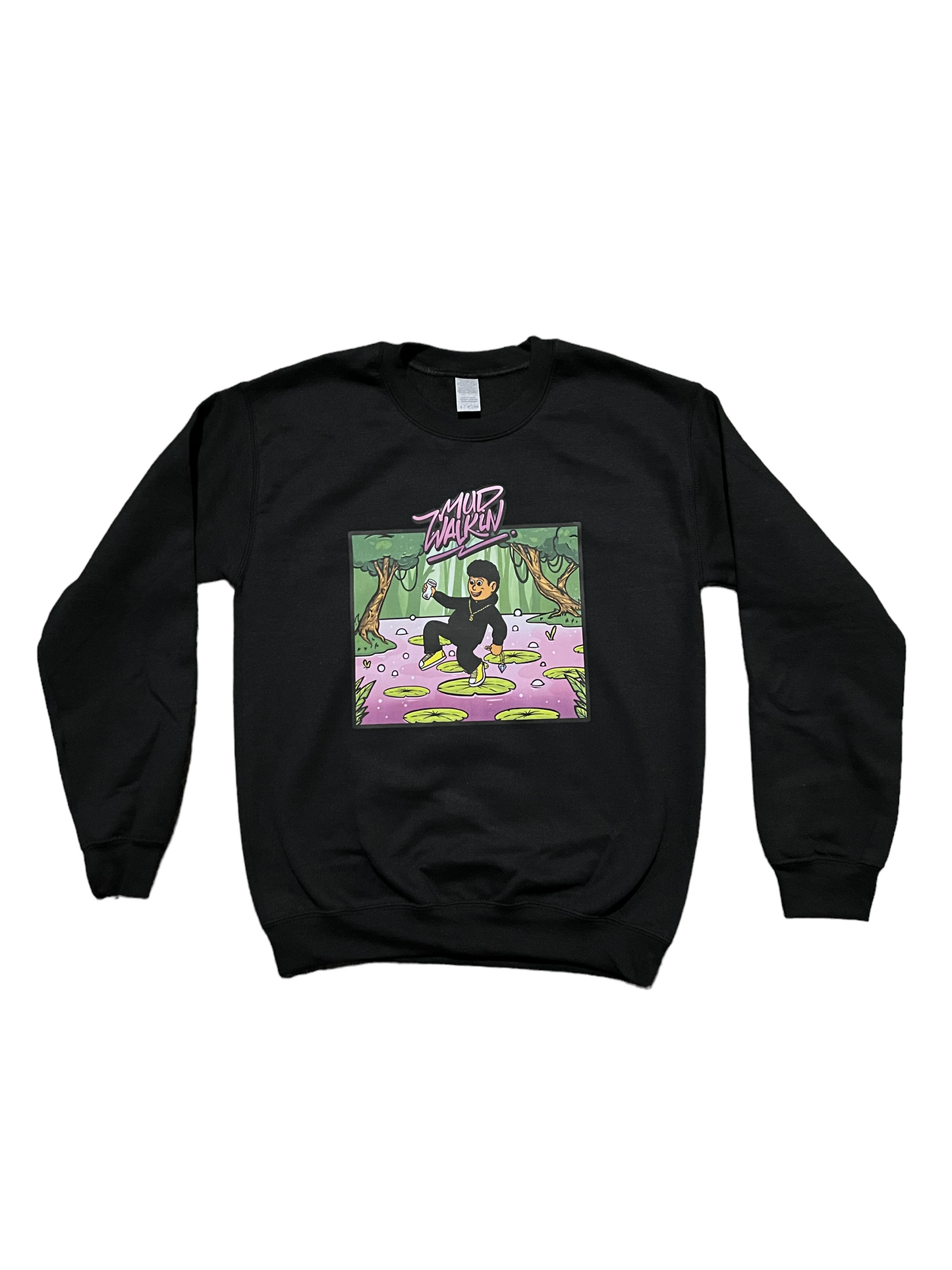 Mud Walkin Crewneck Sweater-BLK