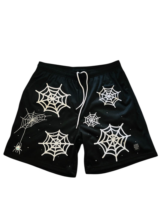 Black Y2K Widow Jersey Shorts- BLK