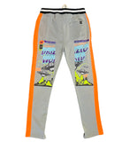 Planet UFO Trackpants- ORANGE/GRY
