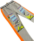 Planet UFO Trackpants- ORANGE/GRY