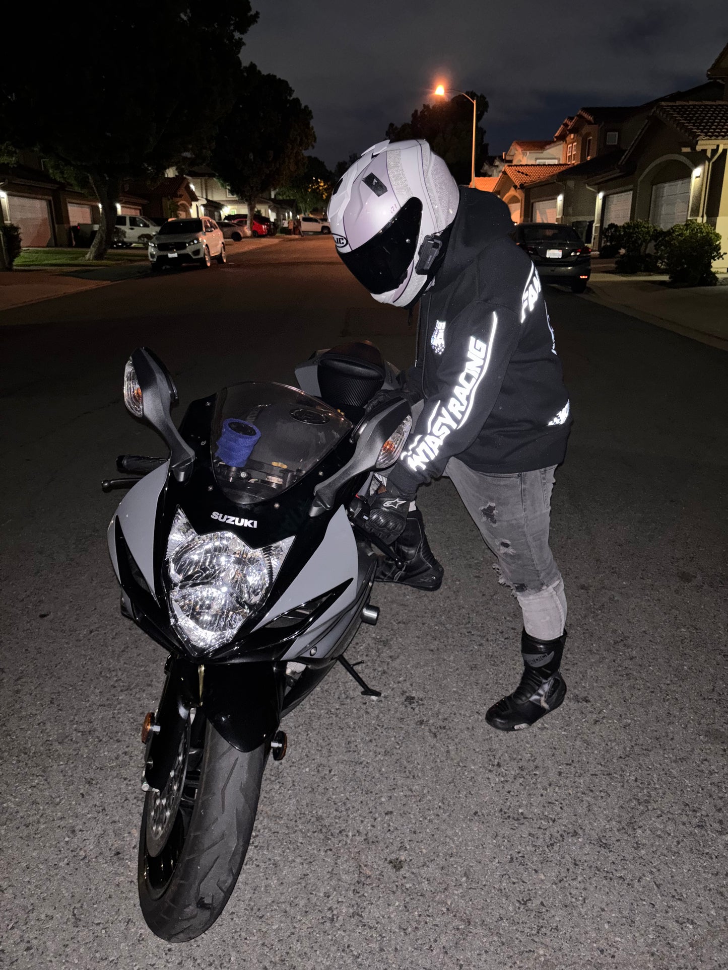 Fantasy Racing- Drop A Gear Hoodie - BLK (Retro Reflector)
