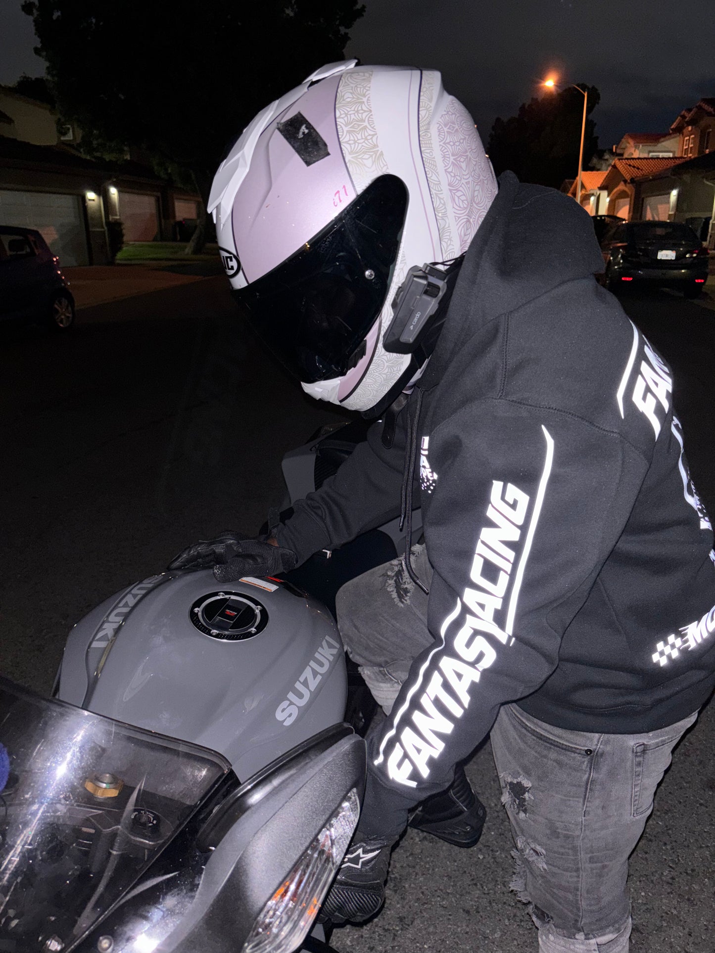 Fantasy Racing- Drop A Gear Hoodie - BLK (Retro Reflector)