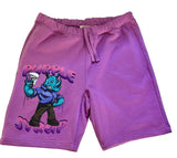 Purple Syrup Fleece Shorts-PRL