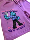 Purple Syrup Fleece Shorts-PRL
