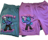 Purple Syrup Fleece Shorts-PRL