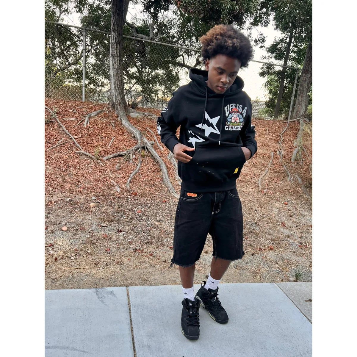 Life Is a Gamble Hoodie – Black Streetwear Graphic Hoodie by DrizzloWorld